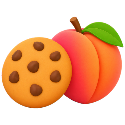 The Loff Routine cookie and peach